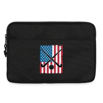 Field Hockey USA Flagge - Laptoptasche 13" - Schwarz - Vorne