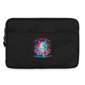 Ich brauche keine Therapie, ich brauche nur K-Pop Cat - Laptoptasche 13" - Schwarz - Vorne