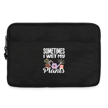 Amoureux des plantes Mouillez mes plantes Jardinier de fleurs - Sacoche pour ordinateur portable 13 pouces - noir - Devant