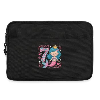 Mermaid 7th Birthday 7 Years - Laptop bag 13" - black - Front