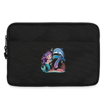 Mermaid 7th Birthday 7 Years - Laptop bag 13" - black - Front