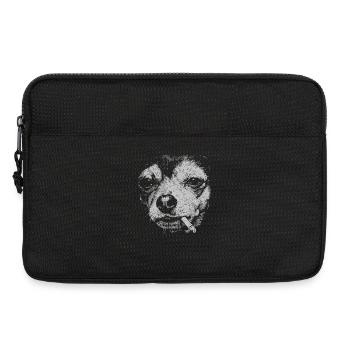 Mème humoristique drôle de chihuahua fumant - Sacoche pour ordinateur portable 13 pouces - noir - Devant