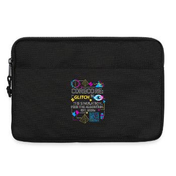 Corecore Glitch Simulation Algorithm Collage - Laptoptasche 13" - Schwarz - Vorne