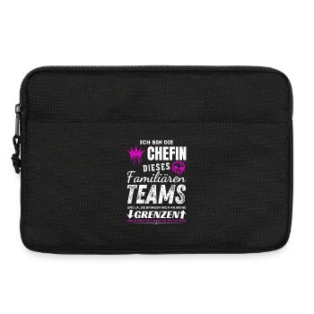 Patron de cette équipe familiale Patron Cadeaux - Sacoche pour ordinateur portable 13 pouces - noir - Devant