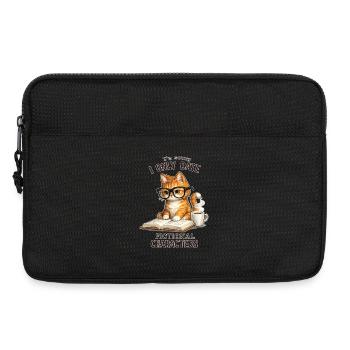 Ich date nur fiktionale Charaktere – Lesekatze mit - Laptoptasche 13" - Schwarz - Vorne