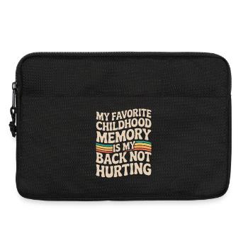 My Favorite Childhood Memory Funny Retro Aging Quo - Laptoptasche 13" - Schwarz - Vorne