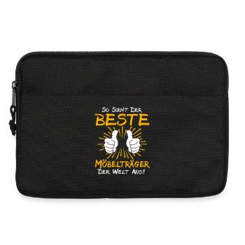 Möbelträger Geschenkidee - Laptoptasche 13" - Schwarz - Vorne