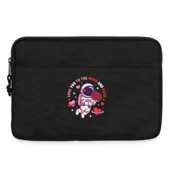 Love You To The Moon And Back Astronaut Valentine - Laptop bag 13" - black - Front