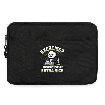Panda Humour : Extra Rice Cartoon - Sacoche pour ordinateur portable 13 pouces - noir - Devant