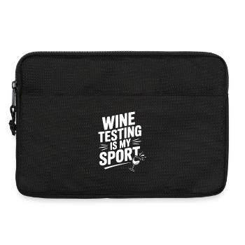 Weintests sind mein Sport - Laptoptasche 13" - Schwarz - Vorne