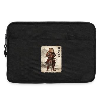 Samurai, Capybara, Japanische Kunst, Anime - Laptoptasche 13" - Schwarz - Vorne
