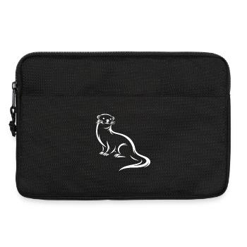 Loutre - Art de lignes de faune ludique Design de la nature - Sacoche pour ordinateur portable 13 pouces - noir - Devant