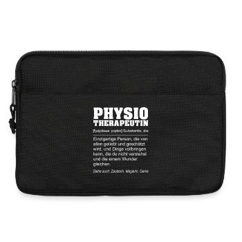 Physiotherapeutin - Lustige Definition - Laptoptasche 13" - Schwarz - Vorne