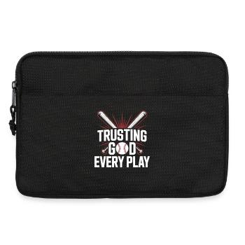Christlicher Baseballspieler Bibelglaube Jesus Christus - Laptoptasche 13" - Schwarz - Vorne