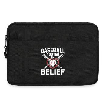 Christlicher Baseballspieler Bibelglaube Jesus Christus - Laptoptasche 13" - Schwarz - Vorne