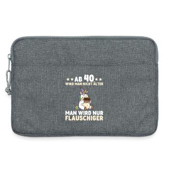 40th Birthday Unicorn – You Only Get Fluffier - Laptop bag 13" - heather grey - Front