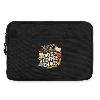 100 Tage Kaffeechaos - Laptoptasche 13" - Schwarz - Vorne