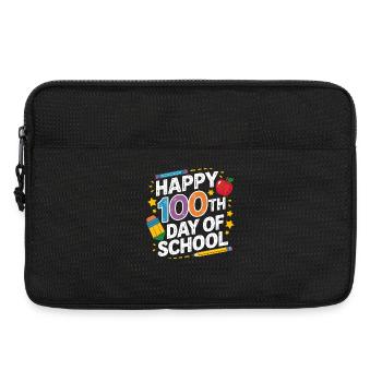 100. Schultag Neon Design - Laptoptasche 13" - Schwarz - Vorne