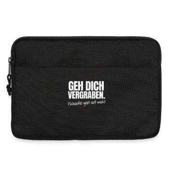 Geh dich vergraben Sarkasmus Spruch - Laptoptasche 13" - Schwarz - Vorne