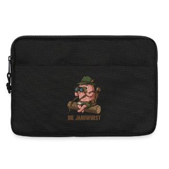 Die Jagdwurst Jäger Cartoon Humor - Laptoptasche 13" - Schwarz - Vorne