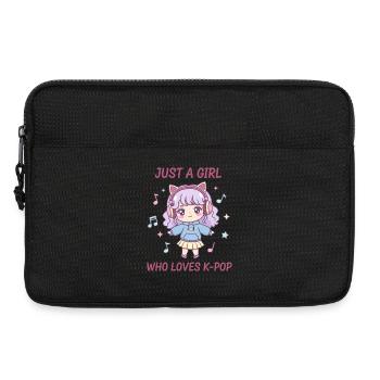 Einfach ein Mädchen, das K-Pop liebt, koreanische Musik süß - Laptoptasche 13" - Schwarz - Vorne