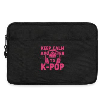 Bleib ruhig und höre K-Pop koreanische Musik - Laptoptasche 13" - Schwarz - Vorne