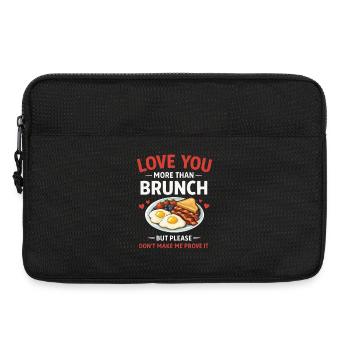 Ich liebe dich mehr als Brunch – lustiger Valentinstag - Laptoptasche 13" - Schwarz - Vorne