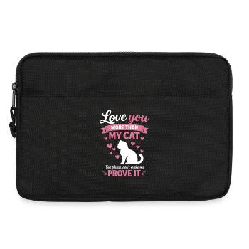  Love You More Than My Cat Funny Valentines Day - Laptop bag 13" - black - Front