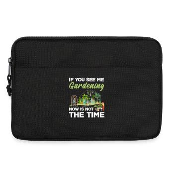 Wenn Sie Mich Bei Der Gartenarbeit Sehen, Ist Es - Laptoptasche 13" - Schwarz - Vorne