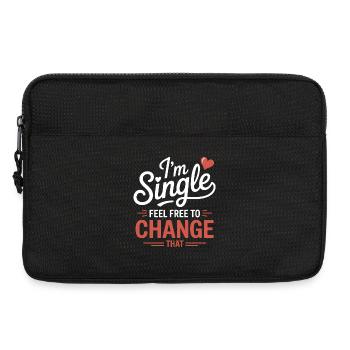 Single Sprüche Singles Lustiges Single Geschenk - Laptoptasche 13" - Schwarz - Vorne