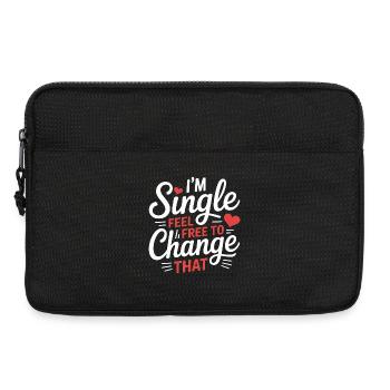 Single Sprüche Singles Lustiges Single Geschenk - Laptoptasche 13" - Schwarz - Vorne