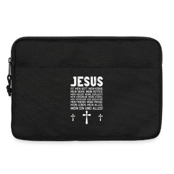Jesus is my God, my king, my lord - Laptop bag 13" - black - Front
