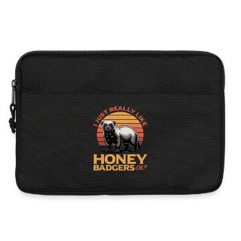 Funny Honey Badger - Laptoptasche 13" - Schwarz - Vorne