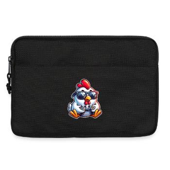 Gamer Huhn mit Controller - Laptoptasche 13" - Schwarz - Vorne