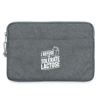 I Refuse to Tolerate Lactose - Laptop bag 13" - heather grey - Front