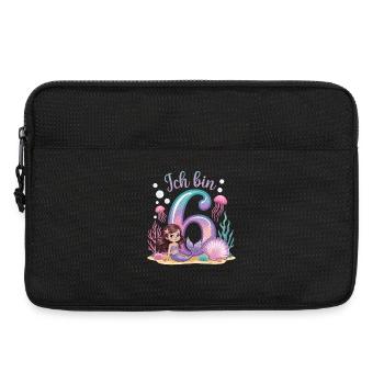 Je suis 6e anniversaire de la Fille des Sirènes - Sacoche pour ordinateur portable 13 pouces - noir - Devant