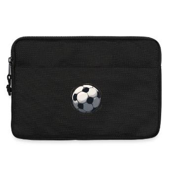 Black and White Football Sketch - Laptop bag 13" - black - Front