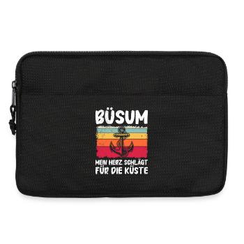 Büsumer BÜSUM MY HEART BEATS FOR THE COAST - Laptop bag 13" - black - Front