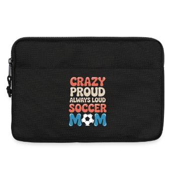 Fußball Sprüche Mama Lustiges Fußball Geschenk - Laptoptasche 13" - Schwarz - Vorne