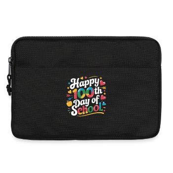 Hundertster Schultag Design - Laptoptasche 13" - Schwarz - Vorne