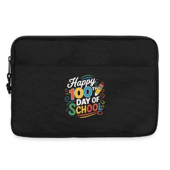 100. Tag der Schule Jubel - Laptoptasche 13" - Schwarz - Vorne