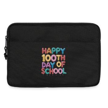 Hundertster Schultag Ballon-Design - Laptoptasche 13" - Schwarz - Vorne