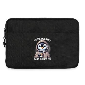 Guten Morgen Ganz Dünnes Eis Pinguin Schlafmützen - Laptop bag 13" - black - Front