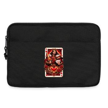 Chemise de couple Roi de Cœur de cartes à jouer pour la Saint-Valentin n°1 - Sacoche pour ordinateur portable 13 pouces - noir - Devant