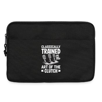Manual car, classically trained - Laptop bag 13" - black - Front