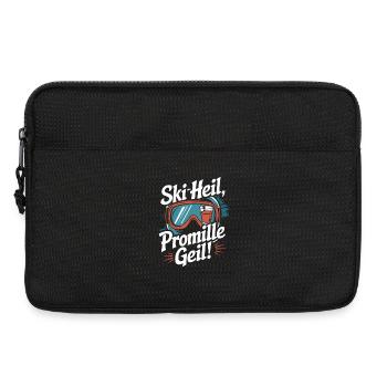 Ski Heil Promille Geil Lustiger Après Ski Spruch - Sacoche pour ordinateur portable 13 pouces - noir - Devant