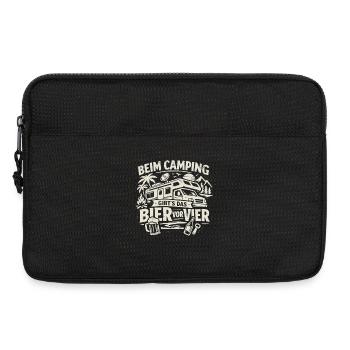 Camping | Bier vor Vier - Laptoptasche 13" - Schwarz - Vorne