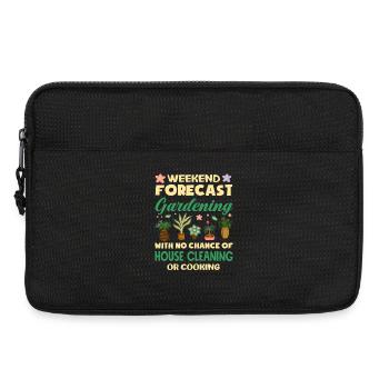 Wochenendvorhersage Gartenarbeit Pflanzenliebhaber - Laptoptasche 13" - Schwarz - Vorne
