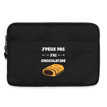 chocolatine - Sacoche pour ordinateur portable 13 pouces - noir - Devant