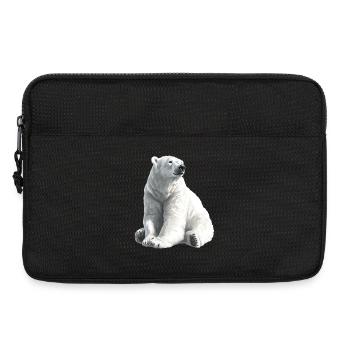 Polar Bär Illustration Eislicht - Laptoptasche 13" - Schwarz - Vorne